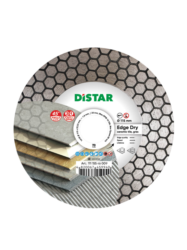 Diamond Blade 1A1R 4 1/2'' EDGE DRY | Precision Cutting Tool for