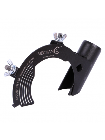 DUST REMOVAL AIRDUSTER 4 1/2 - 5  attached to an angle grinder for dust-free tile cutting