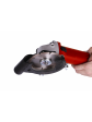 DUST REMOVAL AIRDUSTER 4 1/2 - 5  attached to an angle grinder for dust-free tile cutting